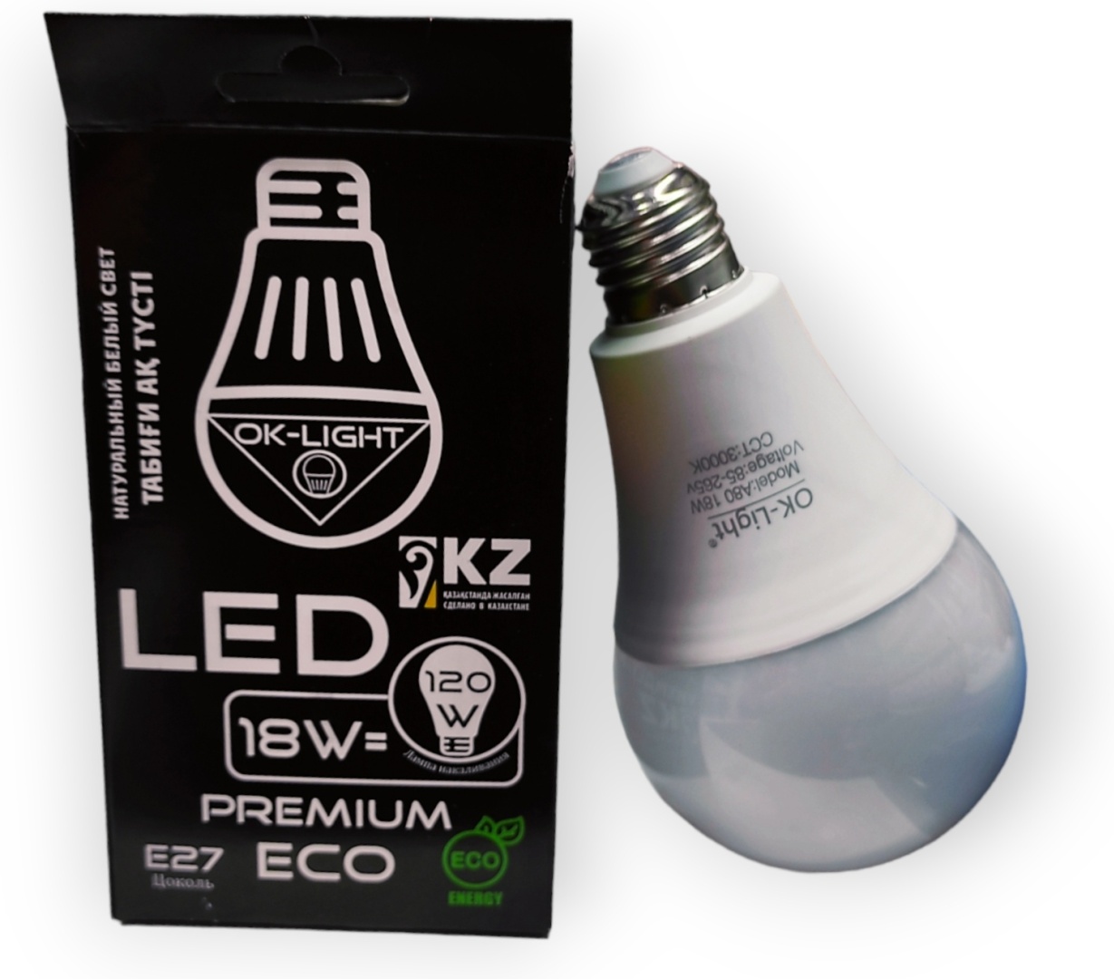 OK-Light 18W E27, светодиодная, естественный белый