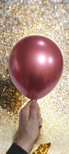 Набор воздушных шаров Shuaian balloons Хром 50 шт, розовый