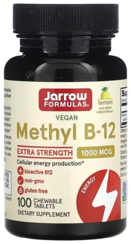 Jarrow Formulas Jarrow Formulas Methyl B12 1000 мкг Lozenges 100 пастилок пастилки 100 шт