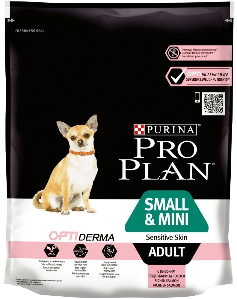 Купить Корм PRO PLAN Adult Small & Mini для мелких пород лосось 0.7 кг ...