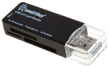 Smartbuy SBR-749-K USB 2.0 для SD, SDHC, microSD, micro SDHC, MS, MS Duo, MS Pro Duo, MMC, MMCPlus, MMCmobile, MMCmicro, MS PRO, M2