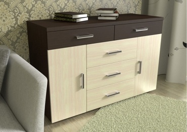Комод Elite Comfort Этель, 120x50x90 см, коричневый, бежевый