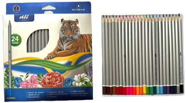 Цветной карандаш ALI Stationery форма шестигранная 24 шт