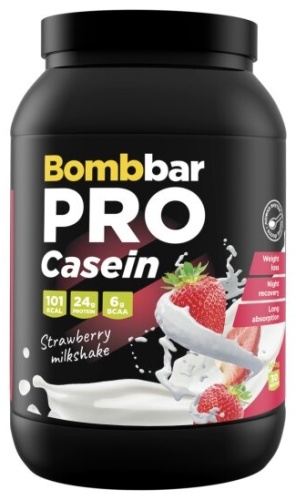BombBar Casein Protein Pro клубника 900 г
