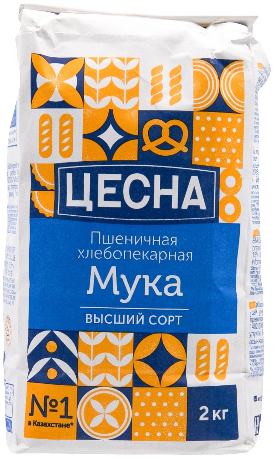 Купить Мука ЦЕСНА пшеничная сорт высший 2 кг в кредит в Алматы – Kaspi ...