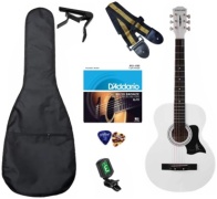 Гитара акустическая Ronnie Wood + чехол + ремень + медиатор + запасные струны + каподастр + тонер белый