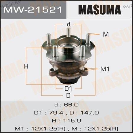 MASUMA Подшипник Ступицы Колеса Со Ступицей (комплект) MW21521
