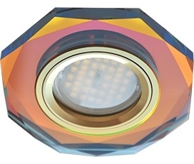 Ecola MR16 DL1652 GU5.3 Glass Стекло Мультиколор, Золото FM1652EFF MR16