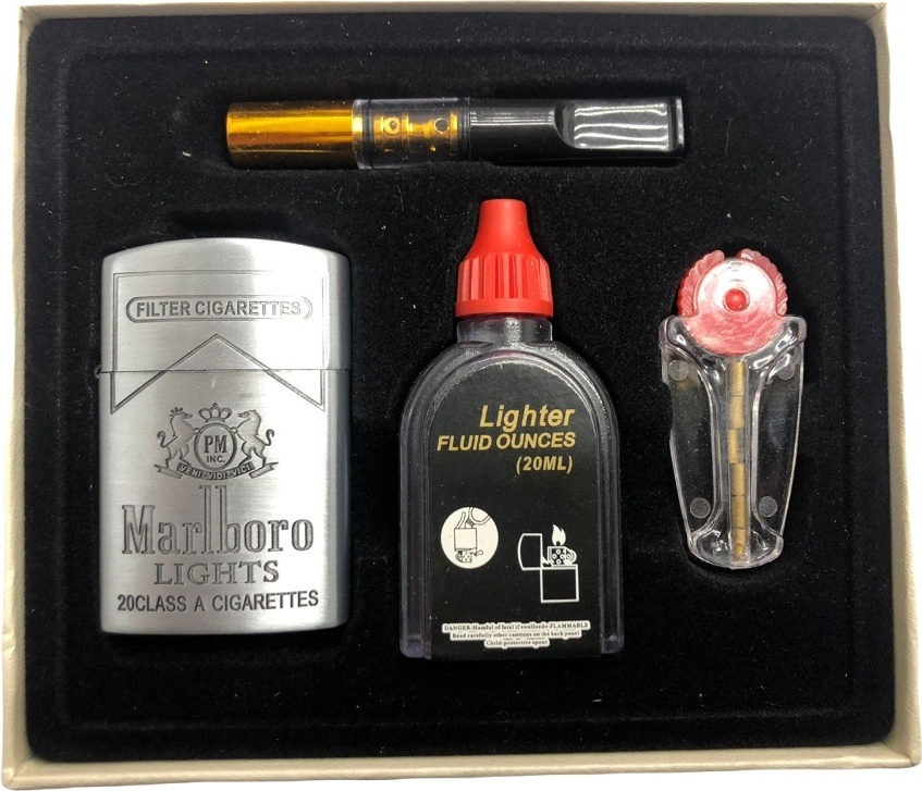 Бензиновая зажигалка Marlboro, нержавеющая сталь