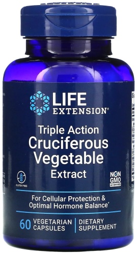 Life Extension БАД Triple Action Cruciferous Vegetable Extract 60 капсул