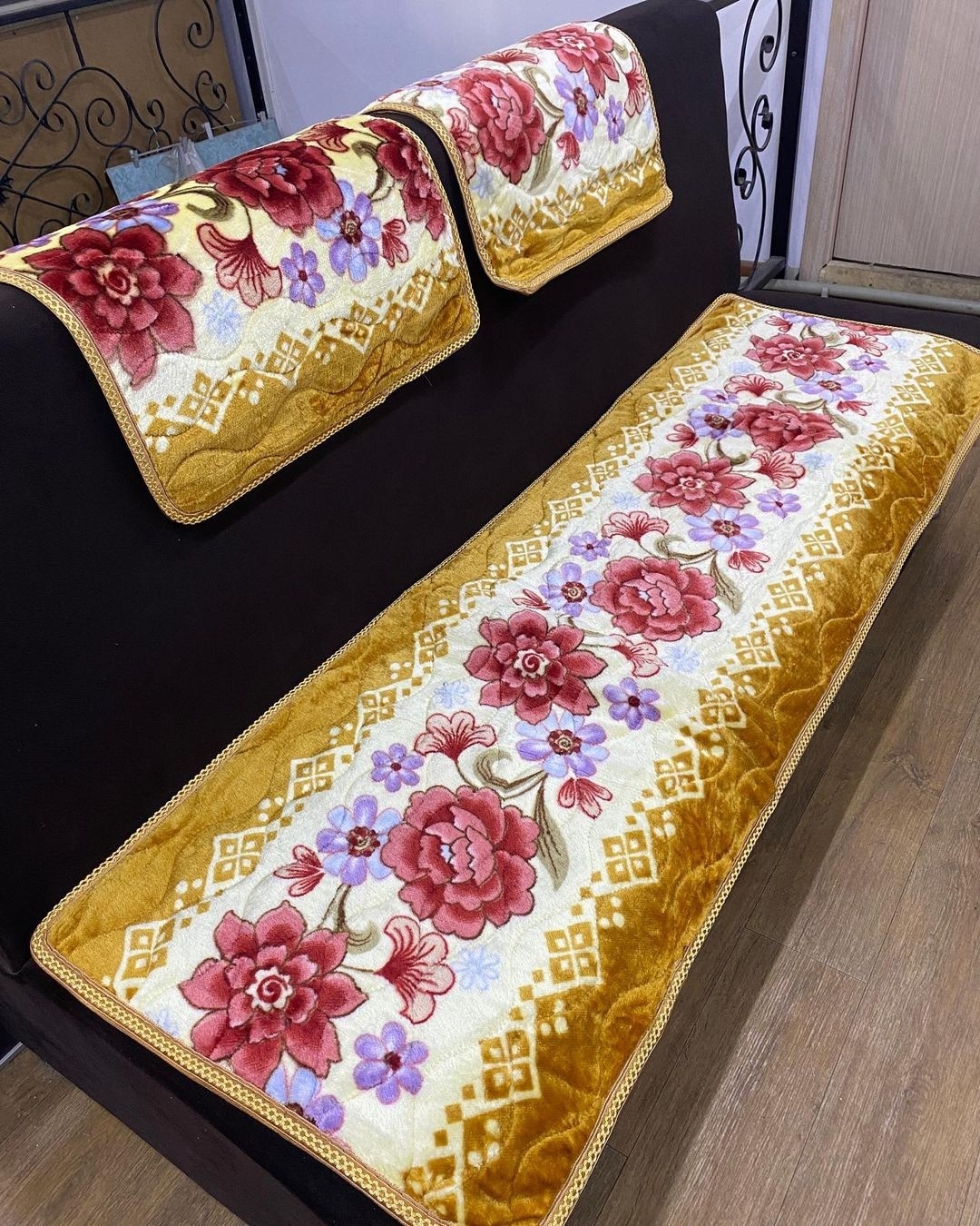 Botash Home Postel набор накидок для дивана, для кресла 000370 желтый накидка на диван: 55x160 см, накидка на кресло 55x55 см