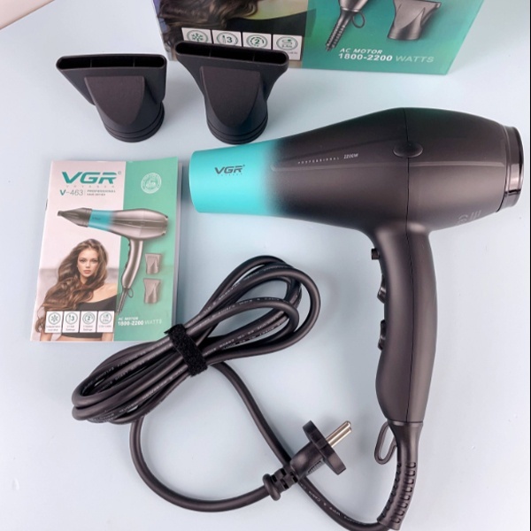 VGR Professional V-463 фен черный, голубой, бирюзовый