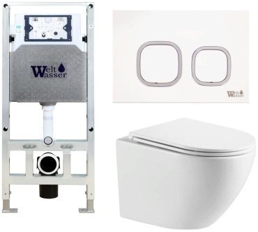 WeltWasser унитаз с инсталляцией Merzbach 043 MT-WT, санфаянс