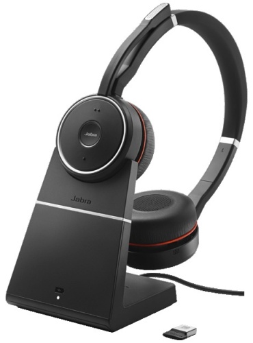 Наушники Jabra EVOLVE 75 Stereo MS Charging stand черный