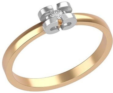 Kari jewelry b2101400 размер 17.5 вес 1.33 г золото, бриллиант
