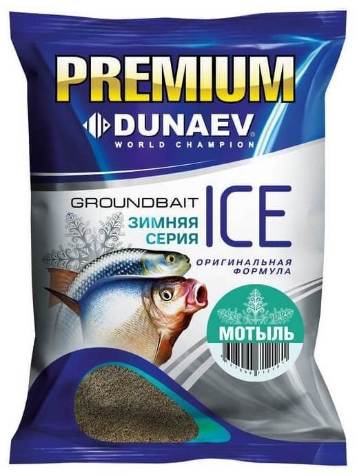 Прикормка Dunaev Премиум Ice Мотыль 0.9 кг