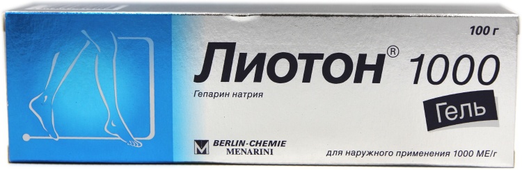 ЛИОТОН 1000 1тыс.МЕ 100г гель д/нар прим
