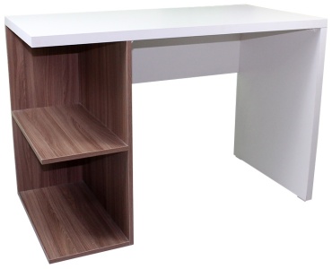 Стол компьютерный Elite Comfort Манноко, 120х55x75 см, белый, коричневый