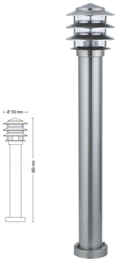 Уличный светильник наземный Horoz Electric E27 60 Вт 80 см