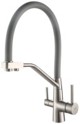 Смеситель с гибким изливом TRIGOR NZL11-KG-808, латунь, цвет серый