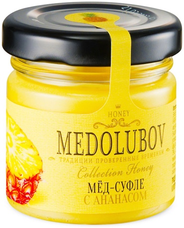 Medolubov крем-мед с ананасом цветочный 40 г