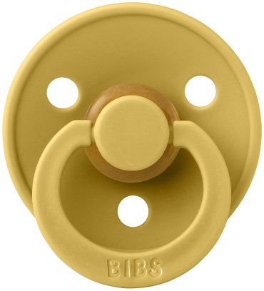Пустышка латексная BIBS Colour Mustard 6+ месяцев 1 шт, желтый