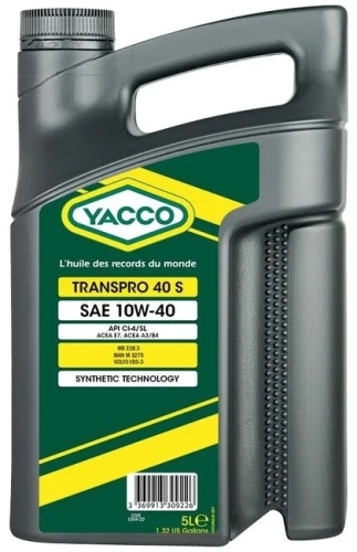 Полусинтетическое Yacco TransPro 40S 10W-40 5 л