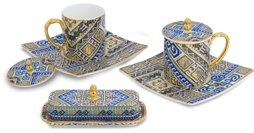 Кофейная пара EMPIRE «Алаша», , фарфор, 3 шт.