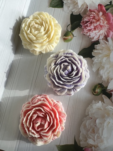Декоративная свеча Aroma Home Пионы 4 см, 3 шт