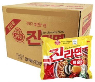 Ottogi лапша Jin Ramen Hot 4800 г