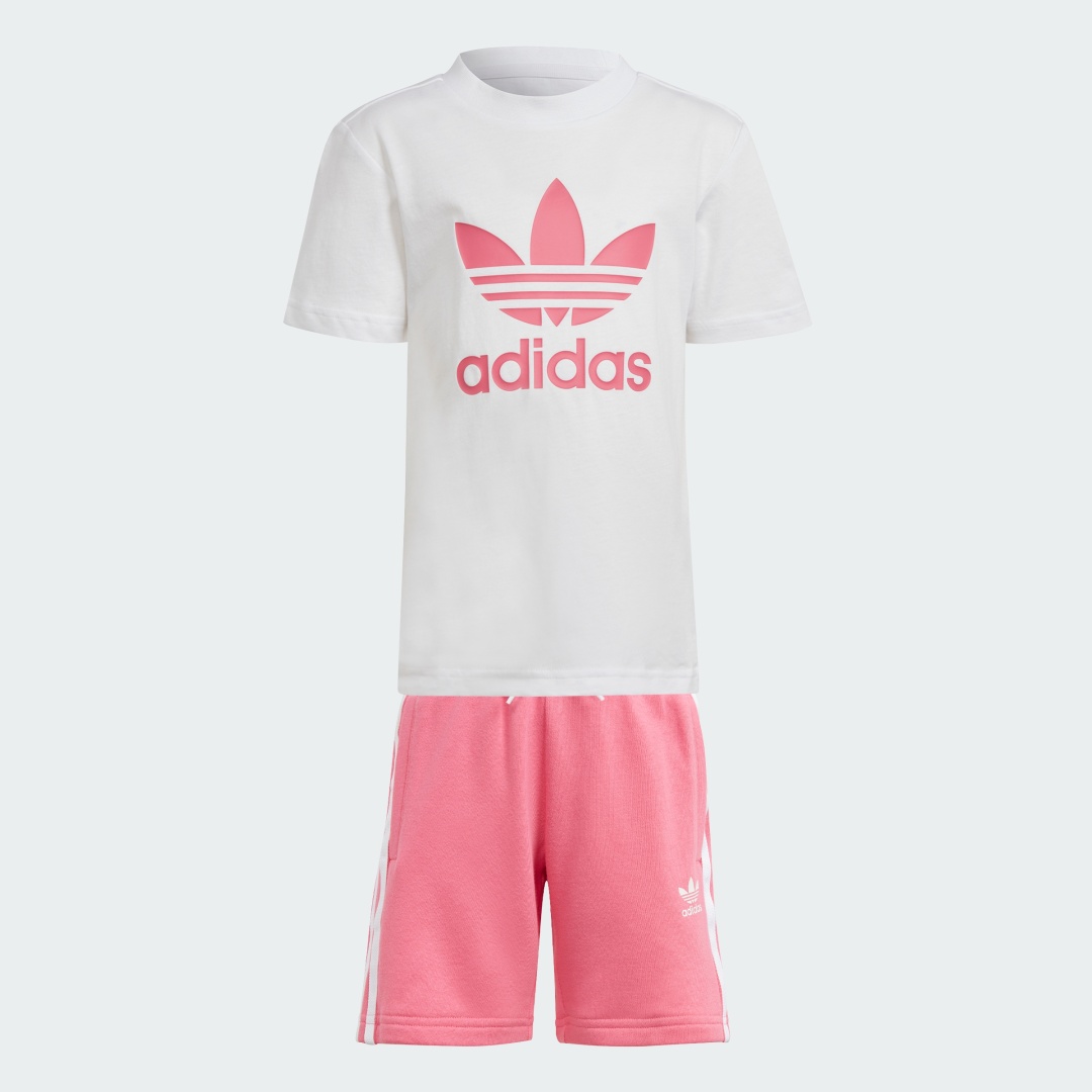 Adidas SHORT TEE SET белый, розовый