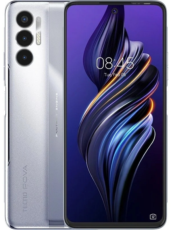 Купить Смартфон TECNO Pova 3 NFC 6 ГБ/128 ГБ серебристый в Алматы ...