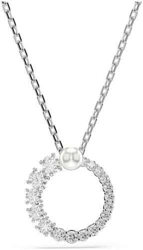 Swarovski длина 45 см ювелирный сплав, жемчуг, кристаллы Swarovski, цирконий