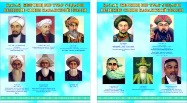 Табло TopSignagency История Қазақ жерінің бір туар ұлдары Великие сыны казахской земли, 2 шт, 100x120 см
