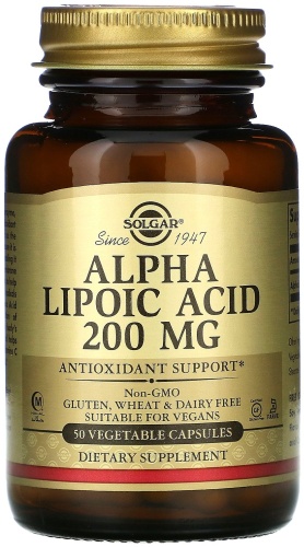 Solgar Alpha Lipoic Acid 200 мг капсулы 50 шт