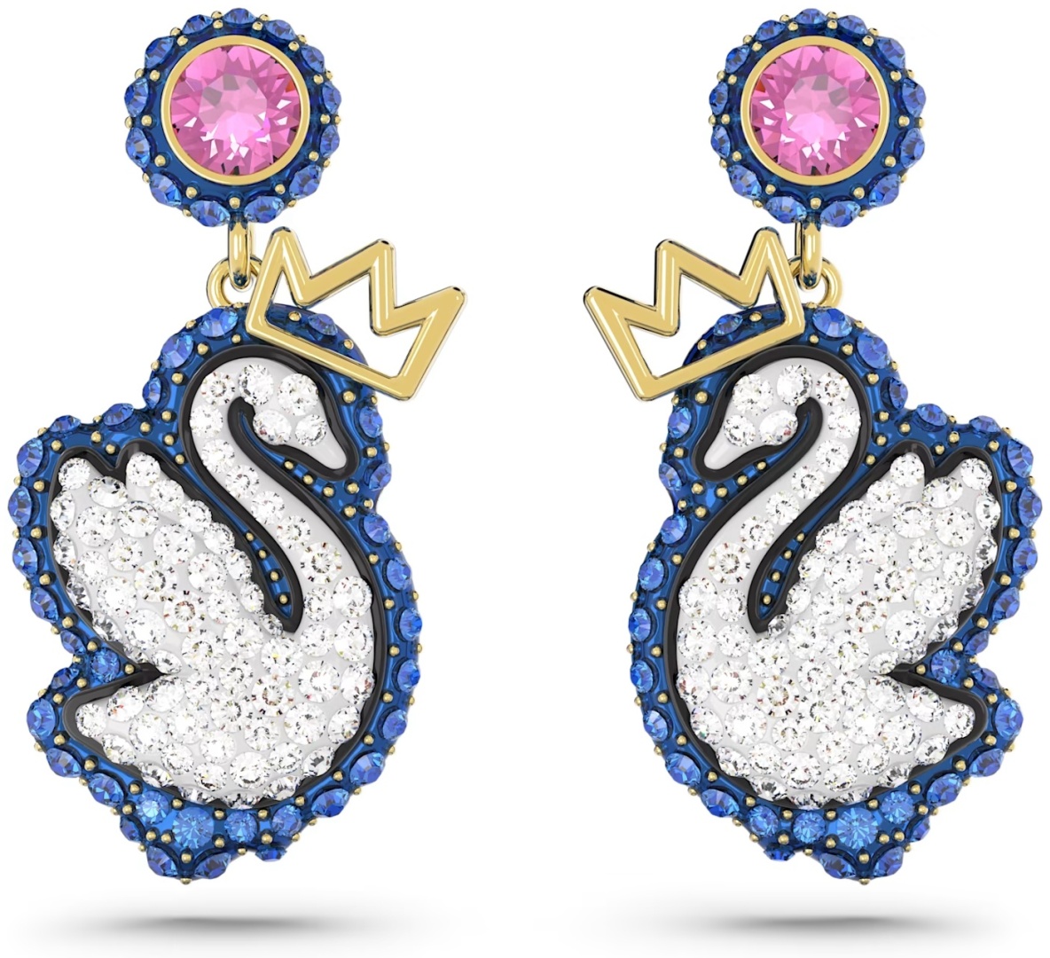 Серьги Swarovski ювелирный сплав, кристаллы Swarovski