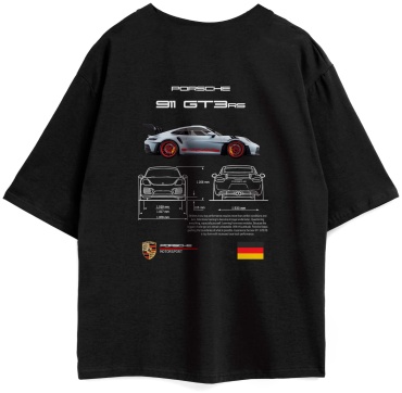 Футболка Nakama Оверсайз футболка Porshe черный