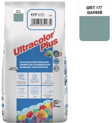 Mapei ULTRACOLOR PLUS 2 кг, цвет шалфей 177