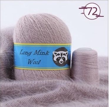 Моток Long Mink Wool 02154 пыльно-розовый 72 350 м 50 г