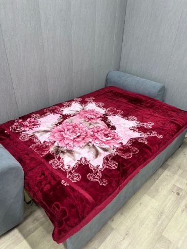 Плед HOME 150х200 см, бамбук, красный
