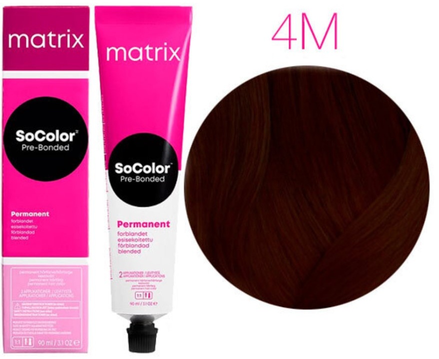 MATRIX SoColor Pre-Bonded 4M шатен мокка крем-краска 90 мл