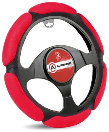 AUTOPROFI оплетка на руль SP-5026 BK/RD M черный, красный