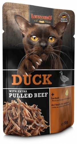 Leonardo Pulled Beef кусочки в желе утка 70 г 1 шт