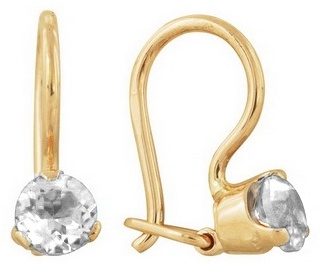Серьги Lucente 243707_1_1_10 вес 1.13 г золото, фианит