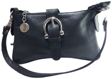 Мини-сумка Genuine Leather натуральная кожа черный