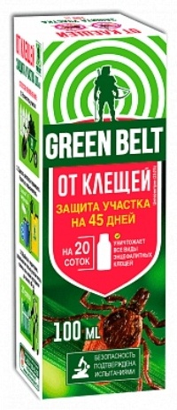 Green Belt жидкость Средство от клещей Защита участка 100 мл