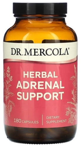 Dr. Mercola, Травяная поддержка надпочечников, 180 капсул