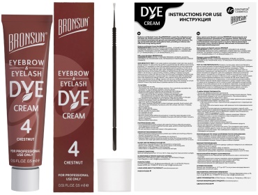 Bronsun Eyelash and Eyebrow Dye краска 4 Chestnut 15
