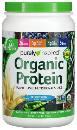Purely Inspired Organic Protein Plant-Based Nutrition Shake Французская ваниль 680 г