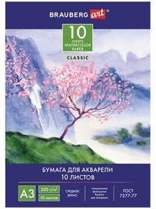 Папка Brauberg Art Classic Сакура A3 10 листов